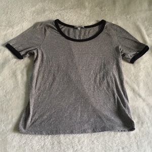 Charlotte Russe grey cotton short sleeve tee